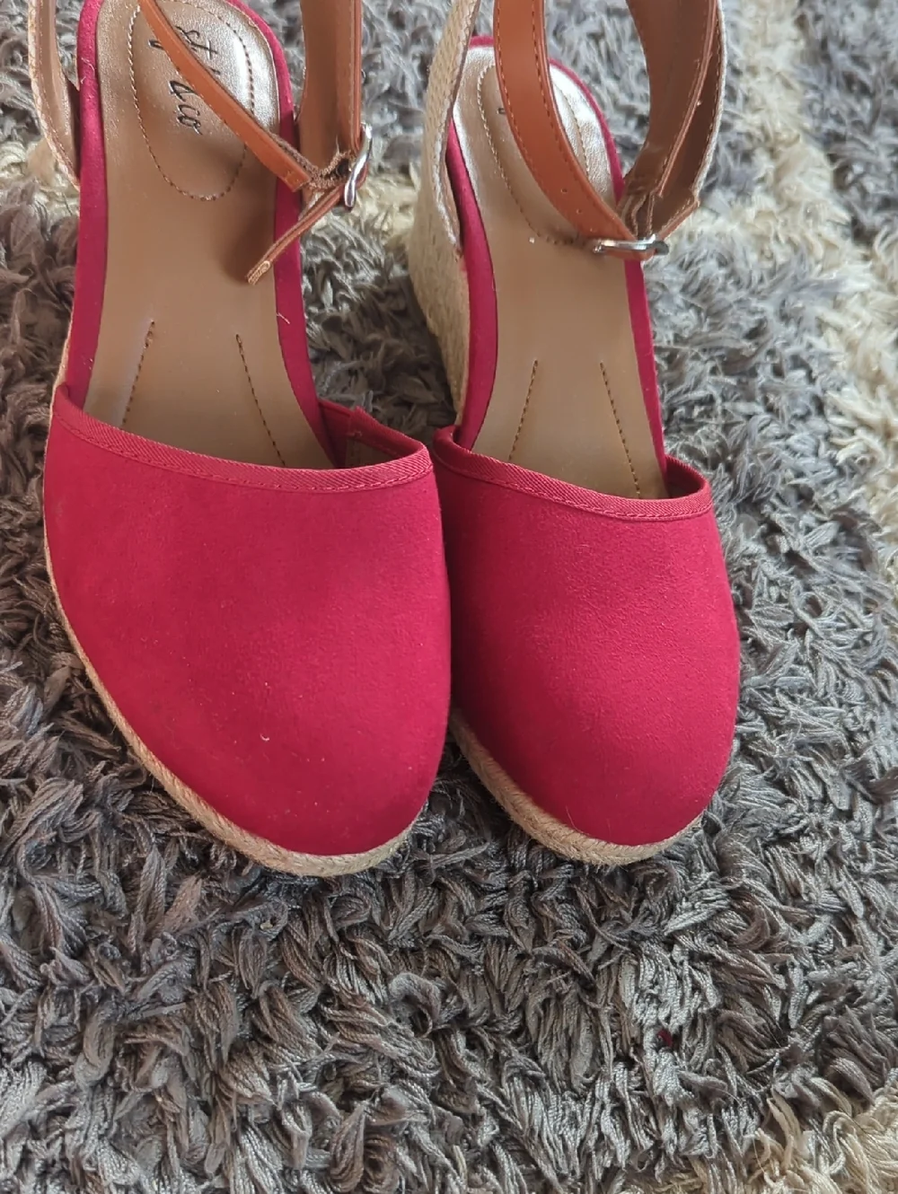Style & Co Women’s Red Espadrille Wedge Sandals Size 6.5